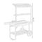 Vintiquewise Solid Wood Decor Display Rack Cart Wood Plant Stands, 2 Wheeled Wood Wagon with Shelves QI004293 - alternate 6